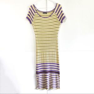 SHEIN Knit Striped Midi Dress